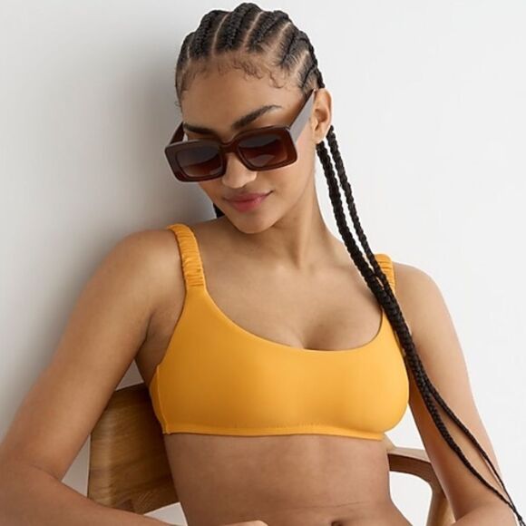 NWT J.Crew Scrunchie-strap squareneck bikini top size XL - Picture 9 of 9
